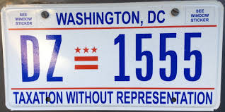 Taxation without Representation license plate